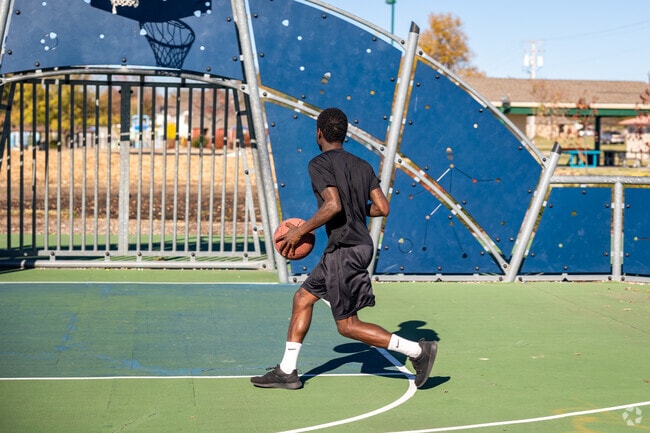 Practice your basketball skills at Cunningham Park near Iron Gates.