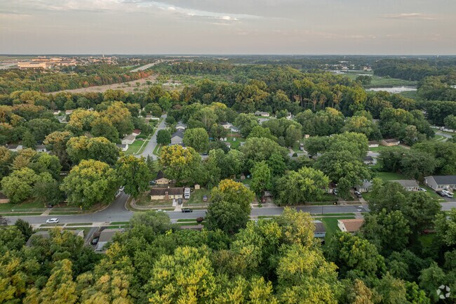 Lush mature growth trees dot the landscape in Kent Acres, a suburb of Dover, DE.