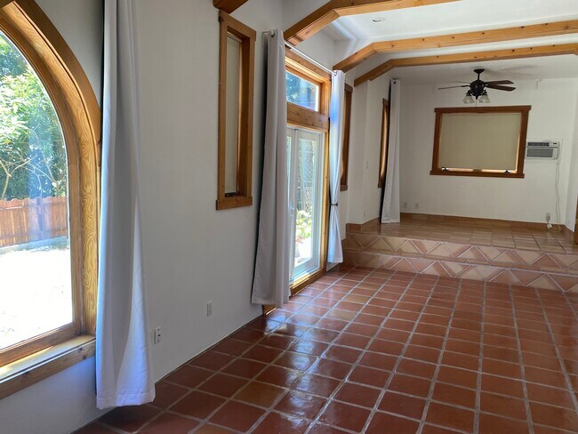 Step up area for bedroom. Was alter for chapel.