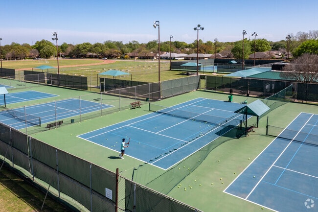 Richardson's Huffhines Park is a favorite for locals to practice their swing on the courts.