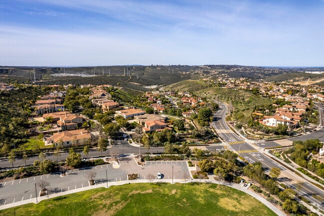 Rolling hills surround the neighborhood of Scripps Ranch.