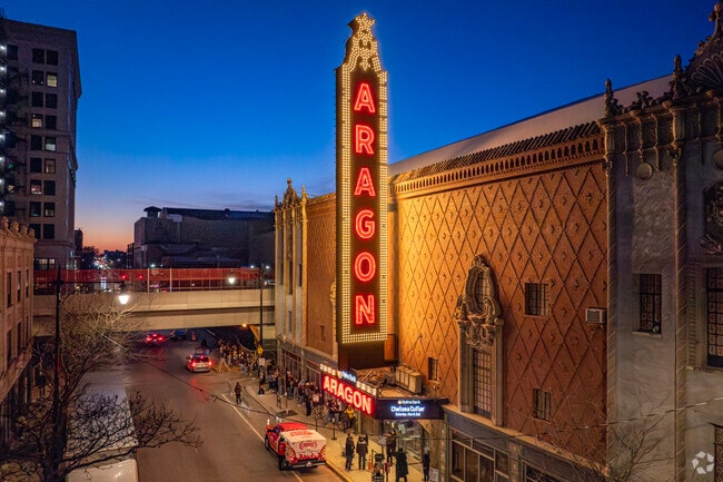 Fans line the block outside Sheridan Park's Byline Bank Aragon Ballroom for an evening concert.