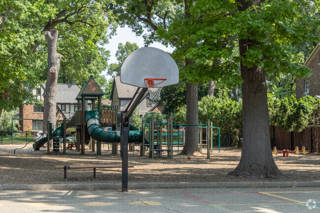 The basketball court at Ferndale Lower Elementary School in Oak Park.