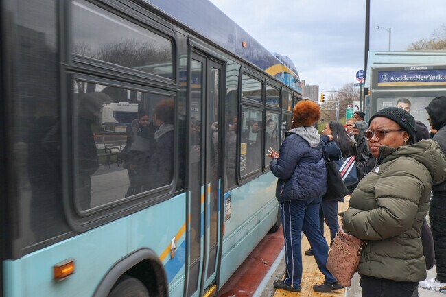 The buses on Pelham Parkway serve the Allerton neighborhood