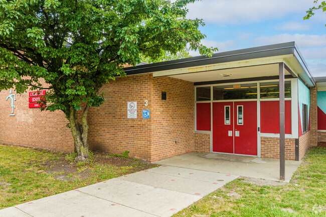 Second entrance to Lyons Elementary School in Lansing.