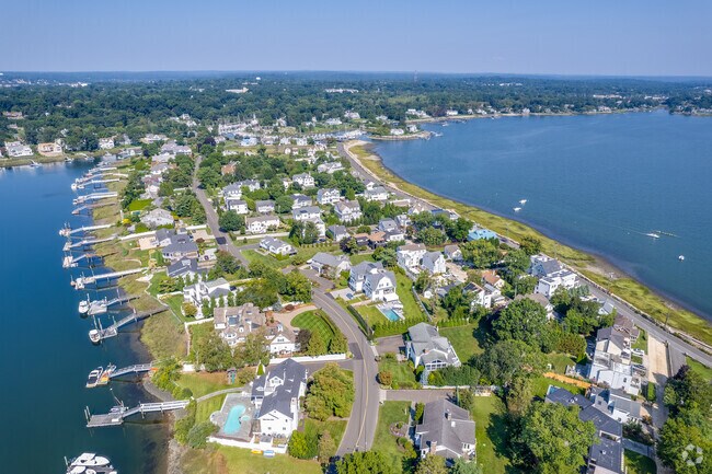 Saugatuck is situated along the Long Island Sound offering scenic views of the ocean.