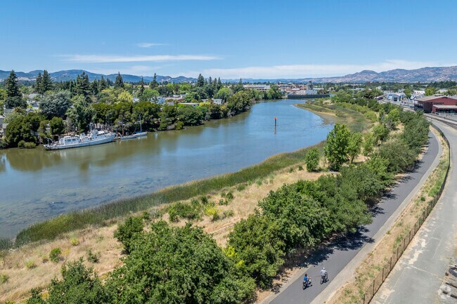 Soscol Gateway South's Napa River Trail flows from Kennedy Park to downtown Napa and beyond.