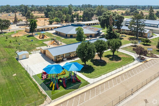 Laton Elementary School is surrounded by the farmland of the San Joaquin Valley.