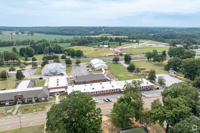 There is ample parking at Potts Camp Middle School.