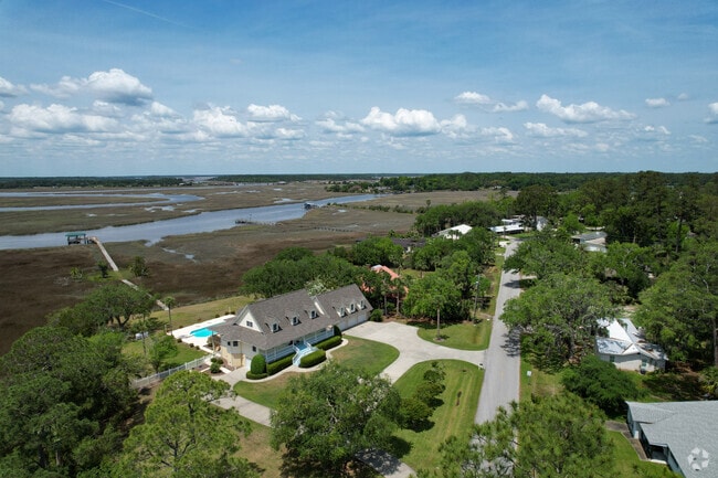 Many homes in Dock Junction sit along marshland's and waterways.