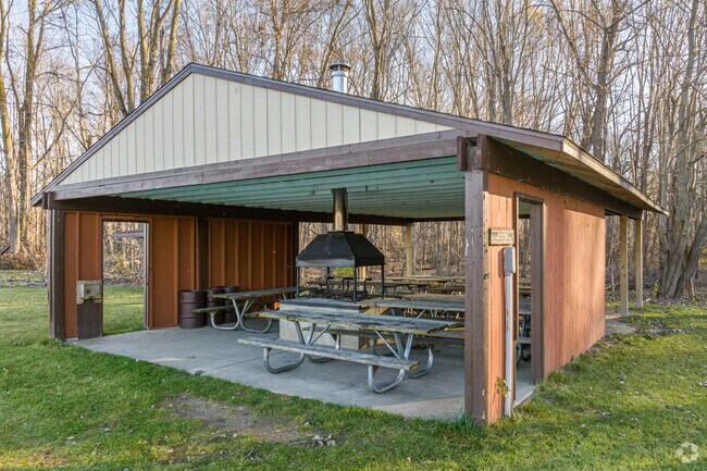 Picnic shelters are perfect for family gatherings at Fox Memorial Park in Potterville.