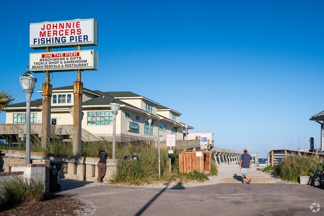 Johnnie Mercers Fishing Pier in Wrightsville beach offers rentals, a restaurant, a giftshop, and more.