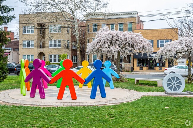 Taylor Park Rainbow Colorful Children Figures at Play