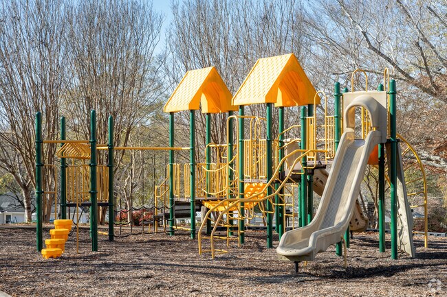 A yellow and green children's playground in Slater-Marietta.