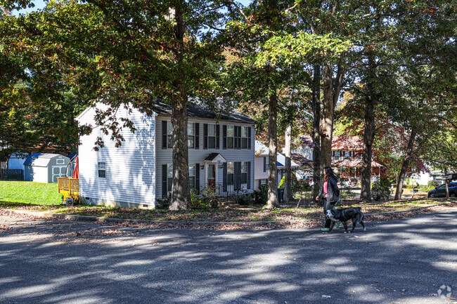Colonial style homes and tree lined streets make it feel very inviting.