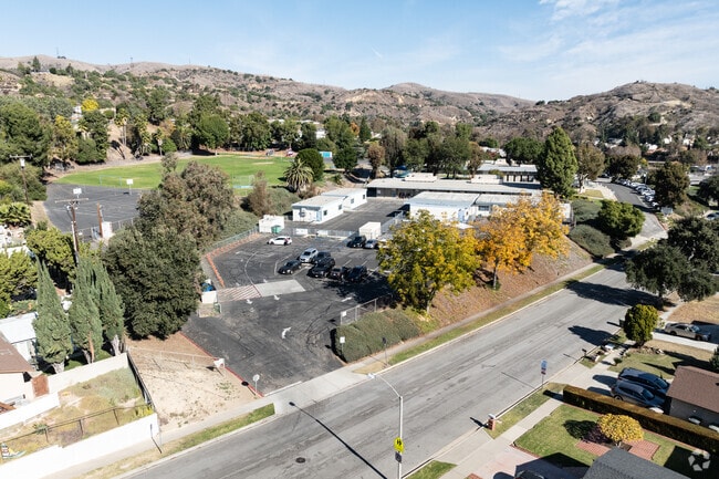 Mariposa Elementary from above the city of Brea.