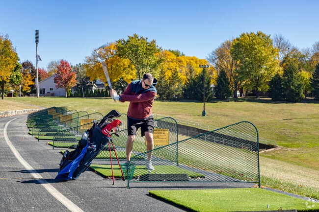 Fairview golfers can practice their swing at the Sunset Meadows driving range.