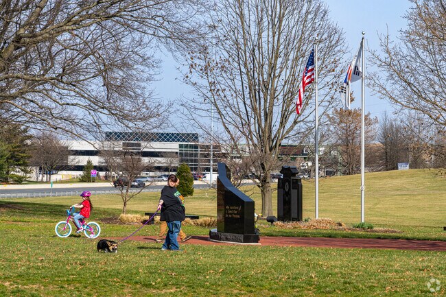 Take a walk through Veterans Memorial Park with the whole family just south of Minquadale.