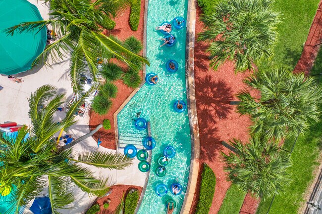Kids love the lazy river at the waterpark in Seminole Palms Park.