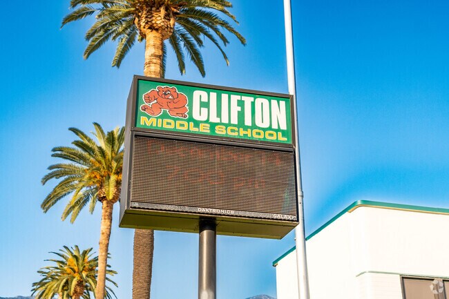 Clifton Middle School Front sign.