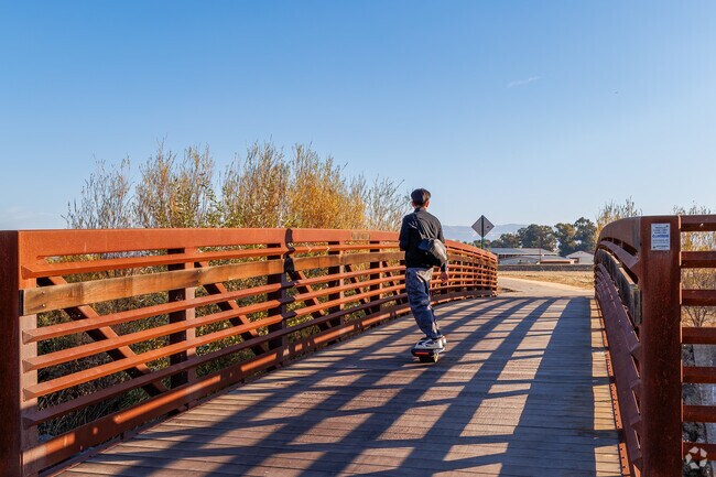 Summerset residents enjoy scenic rides and skating adventures on Arroyo Mocho Trail.