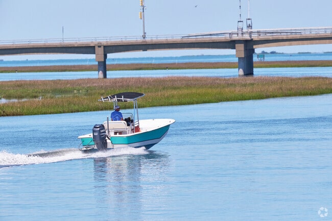 Many Chincoteague residents take advantage of the island's shores by boating.