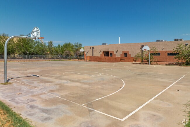 Many of Southwest Leadership Academy kids play outdoor activities like basketball.