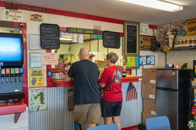 Residents love to check out 13th Street Bar-B-Q in Ladonia for their famous pork chop sandwich.