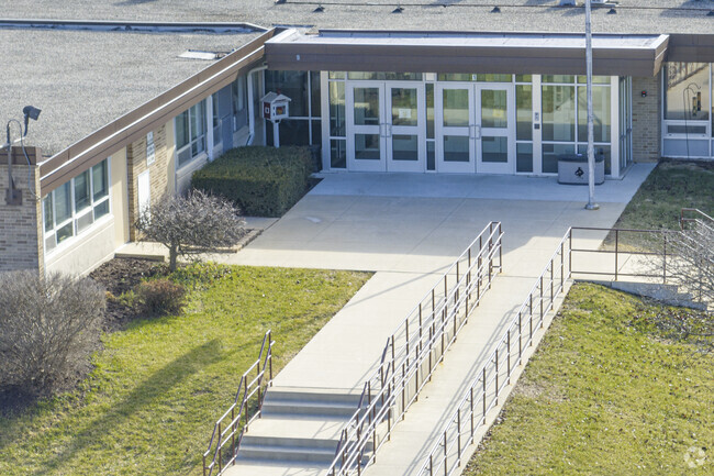 The entrance to Hilltop Elementary School is a place where your kids will feel safe.