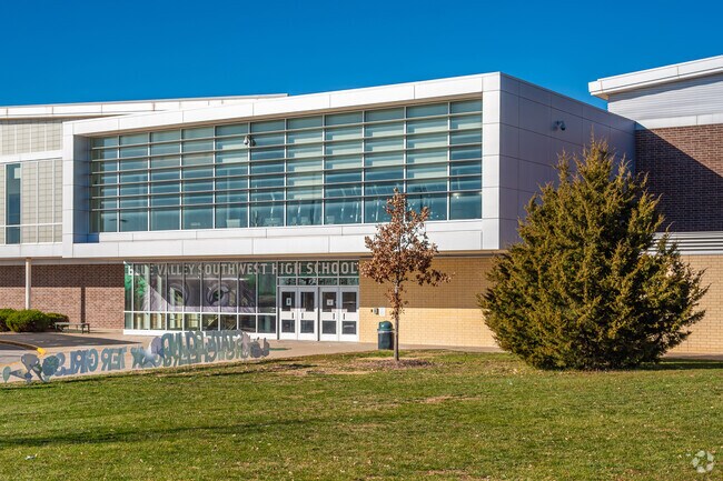 Blue Valley Southwest High School is located in Olathe, Kansas.