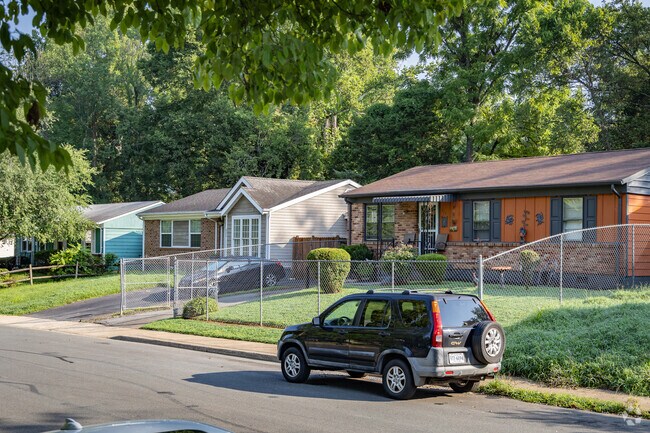 Small ranch homes line several streets in the Ridge Street neighborhood.