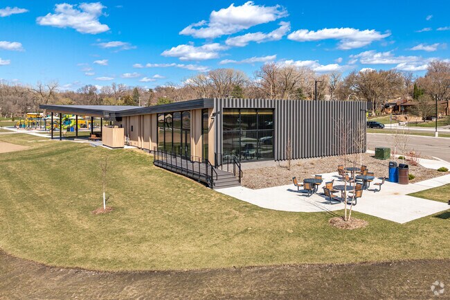 A newly constructed park building can be rented out at Moore Lake Park.