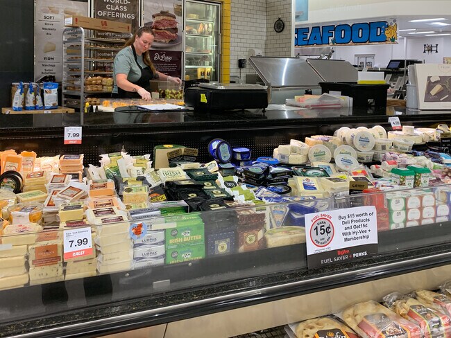 Head into Hy-Vee for their a great cheese selection.