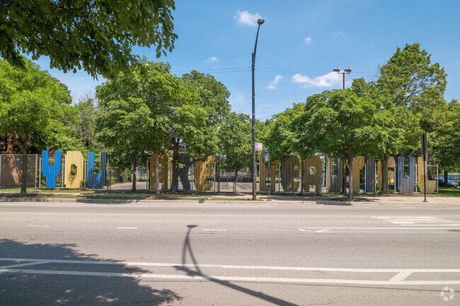 A positive message on display at Clemente Community Academy High School in Ukrainian Village.