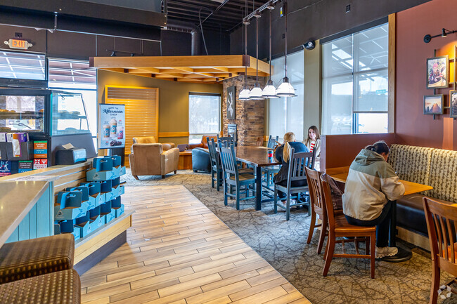 Residents can stop by they're local Caribou Coffee close to the Buscher Park area.