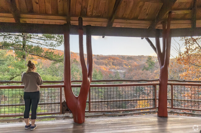 Enjoy the beauty of the mountains of Pennsylvania at Nay Aug Park, 15 minutes east of Laflin.
