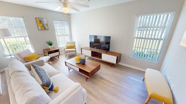 Ceiling fan in living room at Reserve at Brookhaven