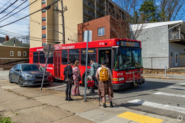There are PRT bus stops all through Mount Washington.