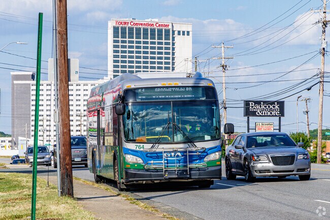 The Greensboro Transit Authority connects Rolling Roads to the area via several bus routes.