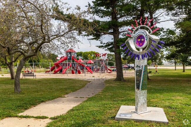 Mercer Park features a beautiful playground for Eastside's children.