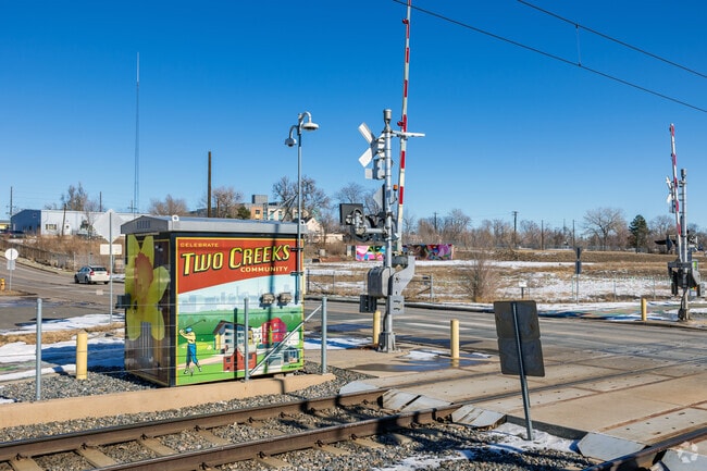 Two Creeks-themed art welcomes visitors and residents alike to Two Creeks.