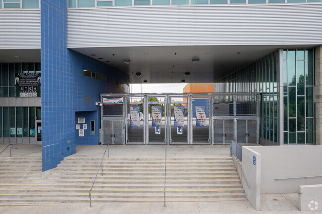 Entrance to STEM Academy at Bernstein High in Los Angeles CA.