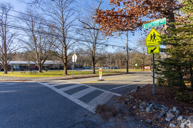 The cross walk for students to access the Henry C. Sanborn Elementary School in Andover, MA.