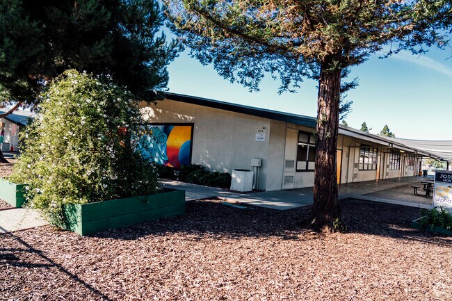 The classrooms at Alpha: Jose Hernandez Middle in San Jose, California.