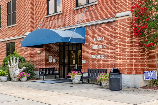 Hand Middle School is the home of the Hornets.