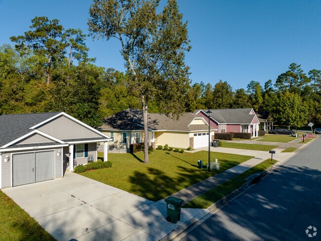 Homes in Jordan's Pass are modest and well-appointed, with driveways and garages.