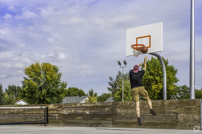 Join a basketball game at Maplewood Park.