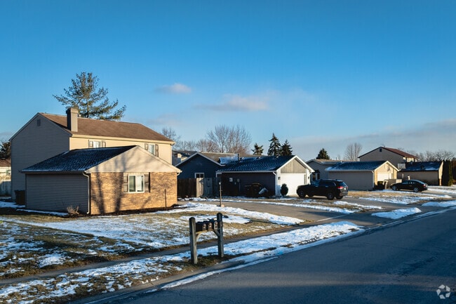 Imperial Gardens homes face the westward sun on a winter's day.