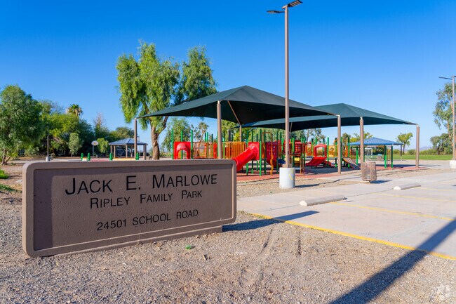 Families head to Jack E. Marlow Ripley Family Park to play on the playground with their children.