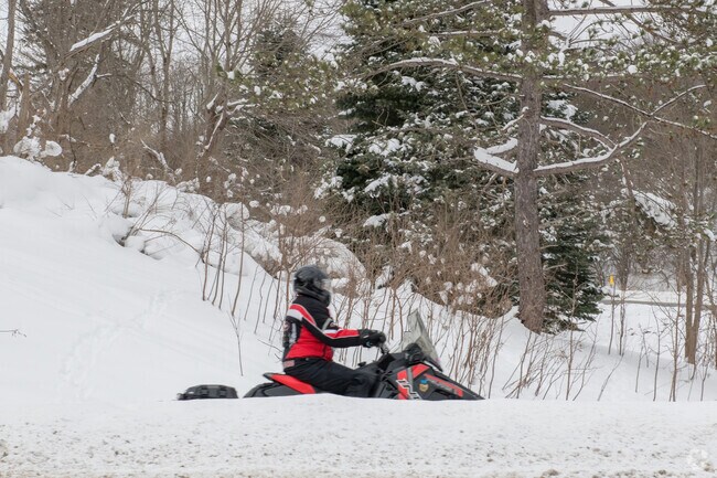 Criss-crossing the town of Ellicott, snowmobile trails are a fun way to spend winter days outdoors.
